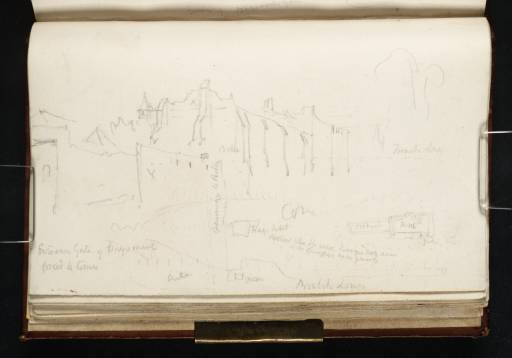 Joseph Mallord William Turner, ‘Hougoumont; Diagram of its Layout and Notes on the Action There’ 1817