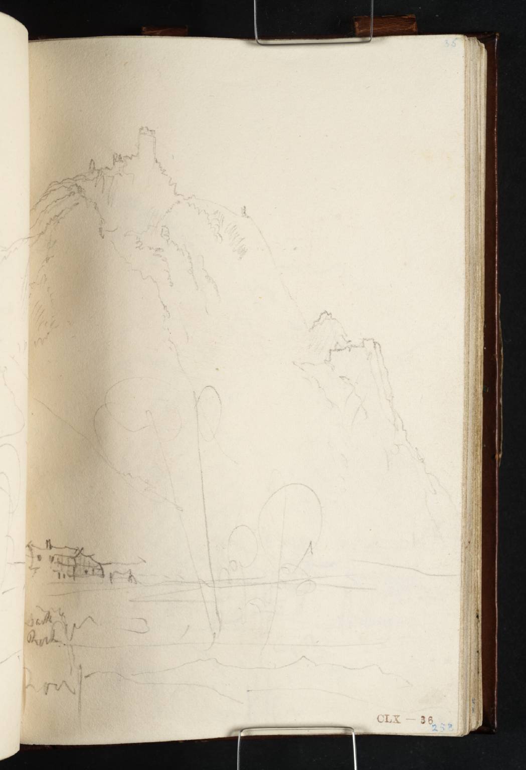 The Petersberg and Drachenfels, with Königswinter beneath, Looking across the Rhine from the West Bank near the Landing-Stage for Bad Godesberg