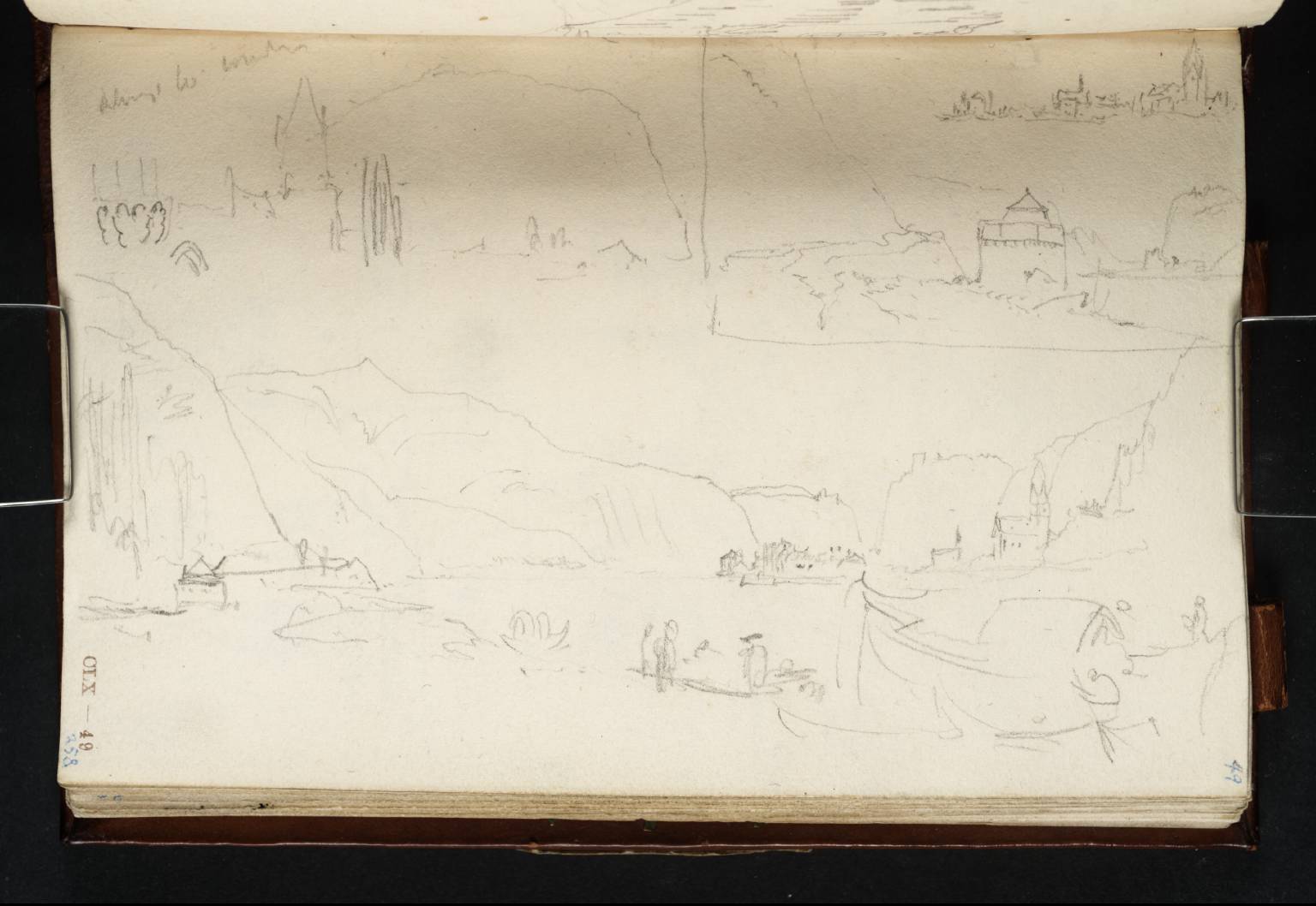 (1) Andernach, Looking Downstream to Namedy, with the Watch Tower; (2) Andernach, Looking Downstream from the Landing-Stage by the Crane towards Hammerstein and Leutsdorf; (3) Leutsdorf; (4) The Crane at Andernach with Hammerstein in Right Distance