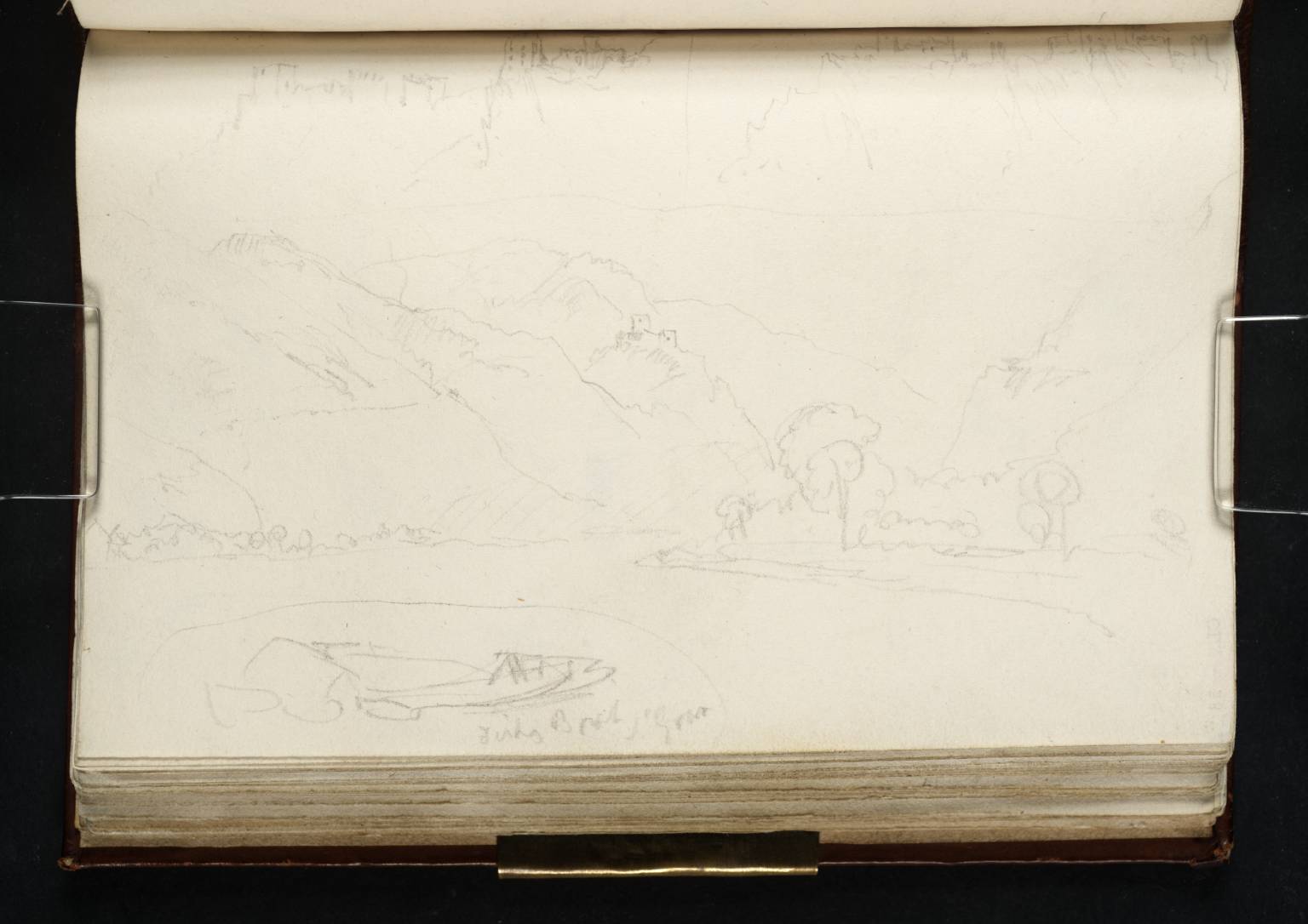 (1) (2) ‘The Brothers’ from across the Rhine; (3) Burg Sterrenberg, Looking Upstream from the West Bank soon after Boppard; (4) Boat