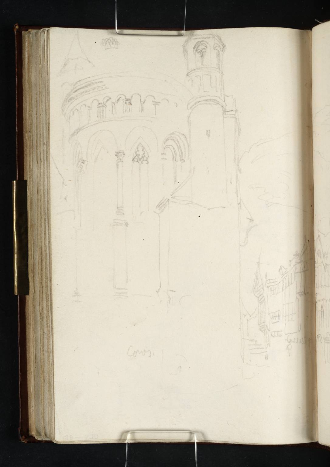 The Apse of St Peter’s Church, Bacharach, and Adjacent Half-Timbered Houses