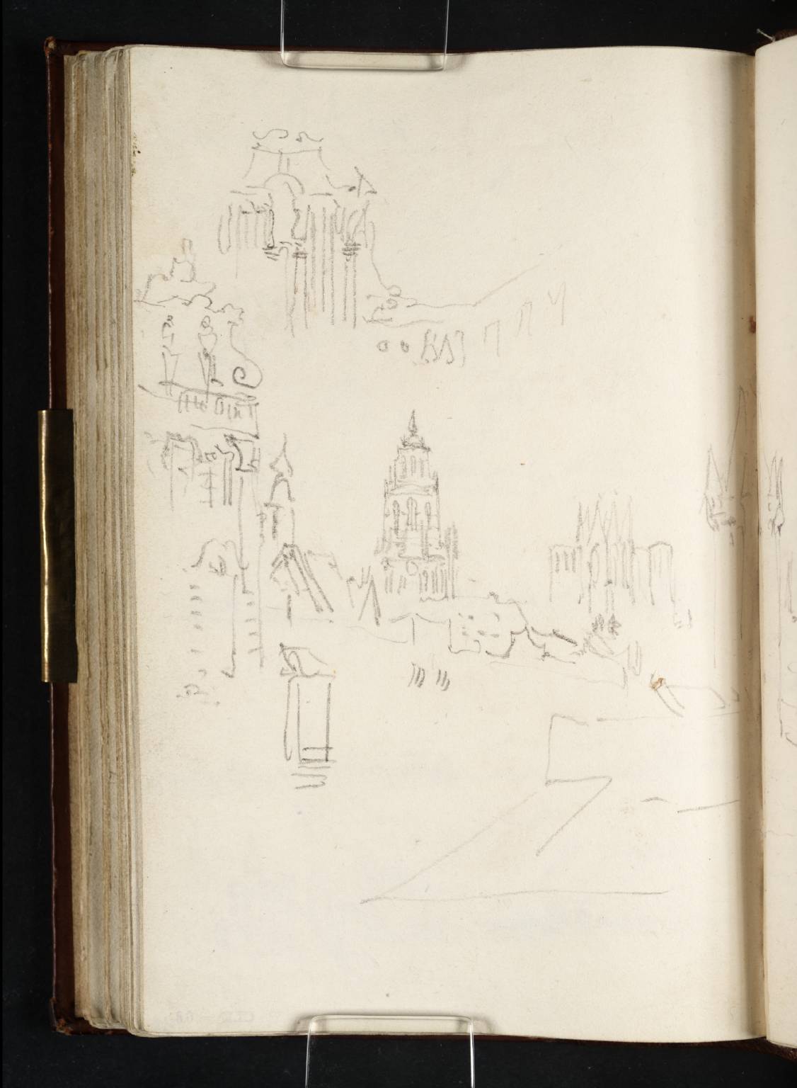 The Rhine Front at Mainz, Looking Downstream to the Cathedral and Holzturm