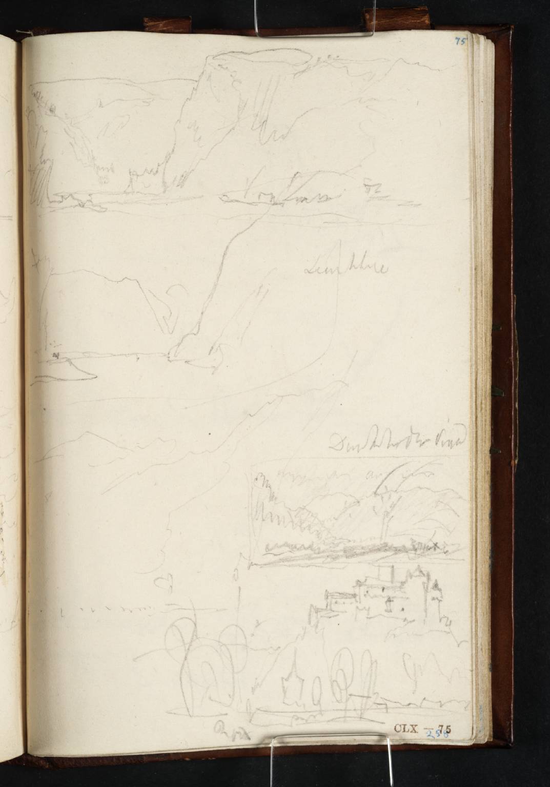 (1) (2) The Lorelei, Drawn Travelling Downstream towards It; (3) ?The Lorelei; (4) Storm over the Hills at Peterspay; (5) The Marxburg and Braubach Church from the Rhine