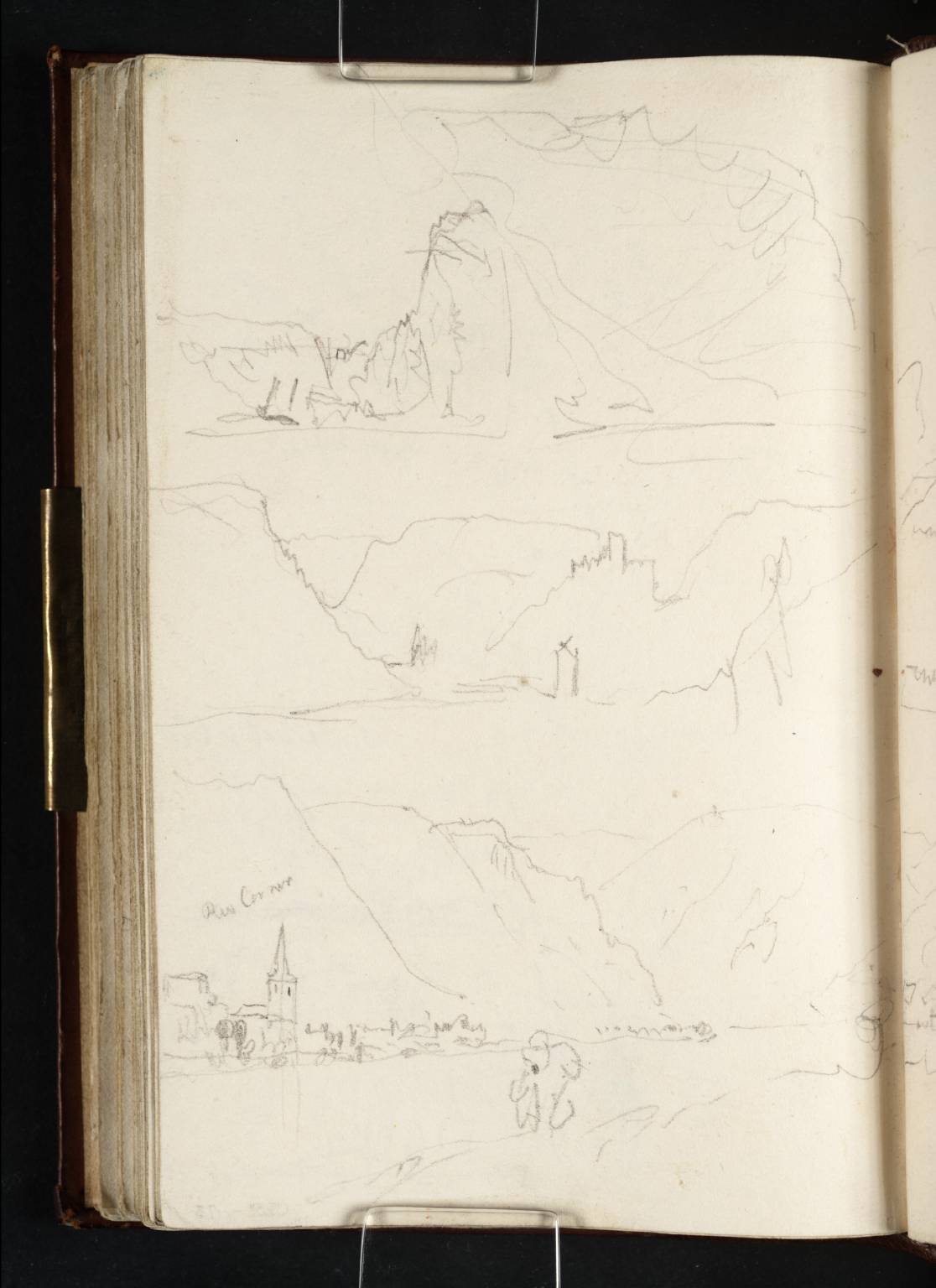 (1) The Lorelei; (2) Burg Katz and St Goarhausen, Looking Downstream from just below the Lorelei; (3) Two Villages on the Rhine