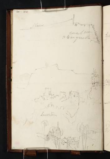 Joseph Mallord William Turner, ‘Cross-Sections of Fortification; Two Views of 'The Brothers'; a Village Street (?Oberwesel)’ 1817