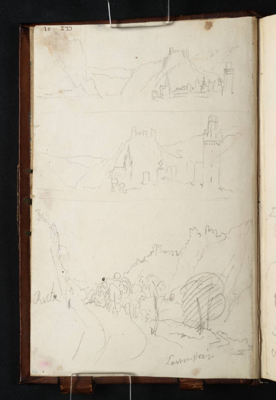 (1) (2) View upstream towards Oberwesel and the Schönburg; (3) View downstream to ‘The Brothers’, from the Road along the West Bank