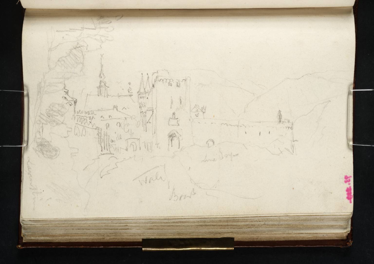 (1) Boppard, Looking Downstream to the Franciscan Church, Ritter-Schwalbach Haus, Sandtor and Town Walls; (2) Burg Sterrenberg and Burg Liebenstein (‘The Brothers’), Looking Downstream from the West Bank