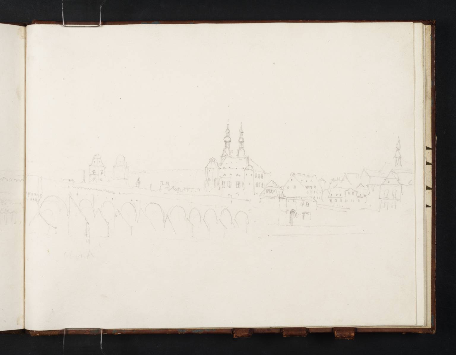 The Mosel Bridge at Coblenz, with Ehrenbreitstein Seen Rising above its Northern Arches and the St Florinskirche and Liebfrauenkirche above its Southern Arches