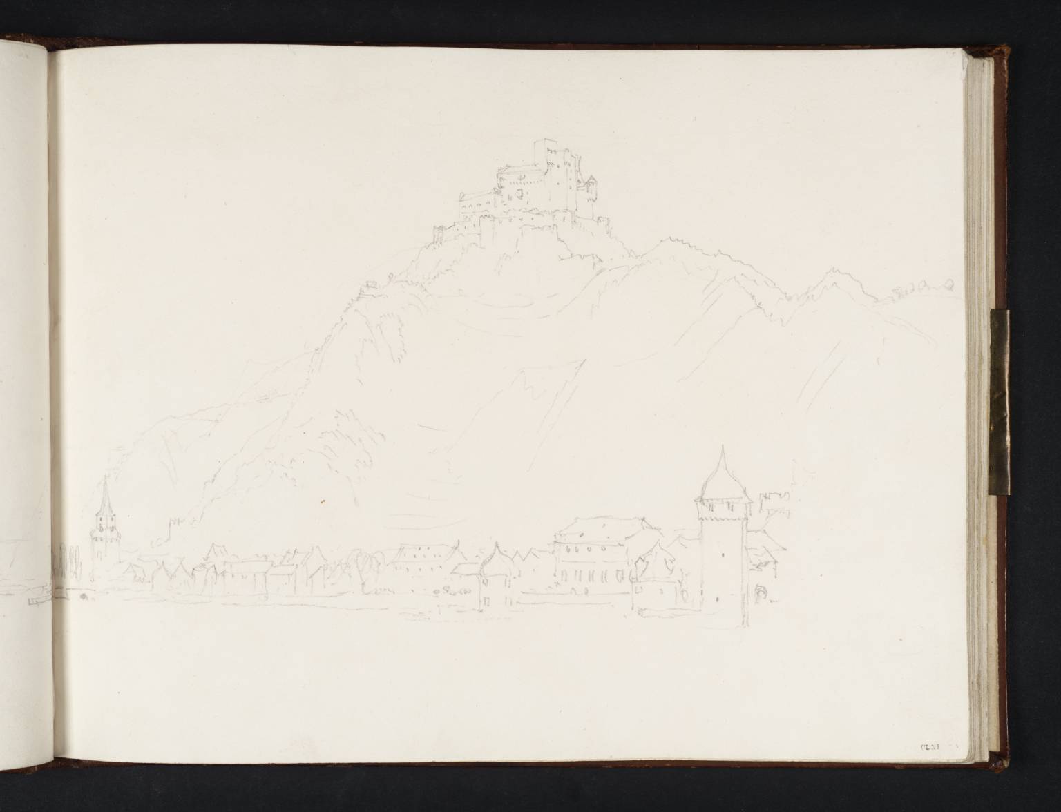 Braubach and the Marxburg, with Schloss Stolzenfels and Oberlahnstein in the Distance, Looking Downstream