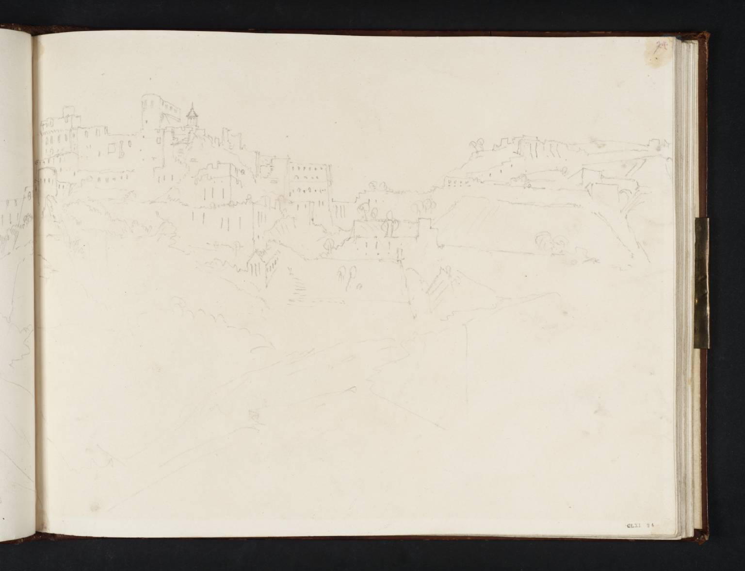 The Rhine Gorge and Burg Rheinfels, from the Grundelbachtal