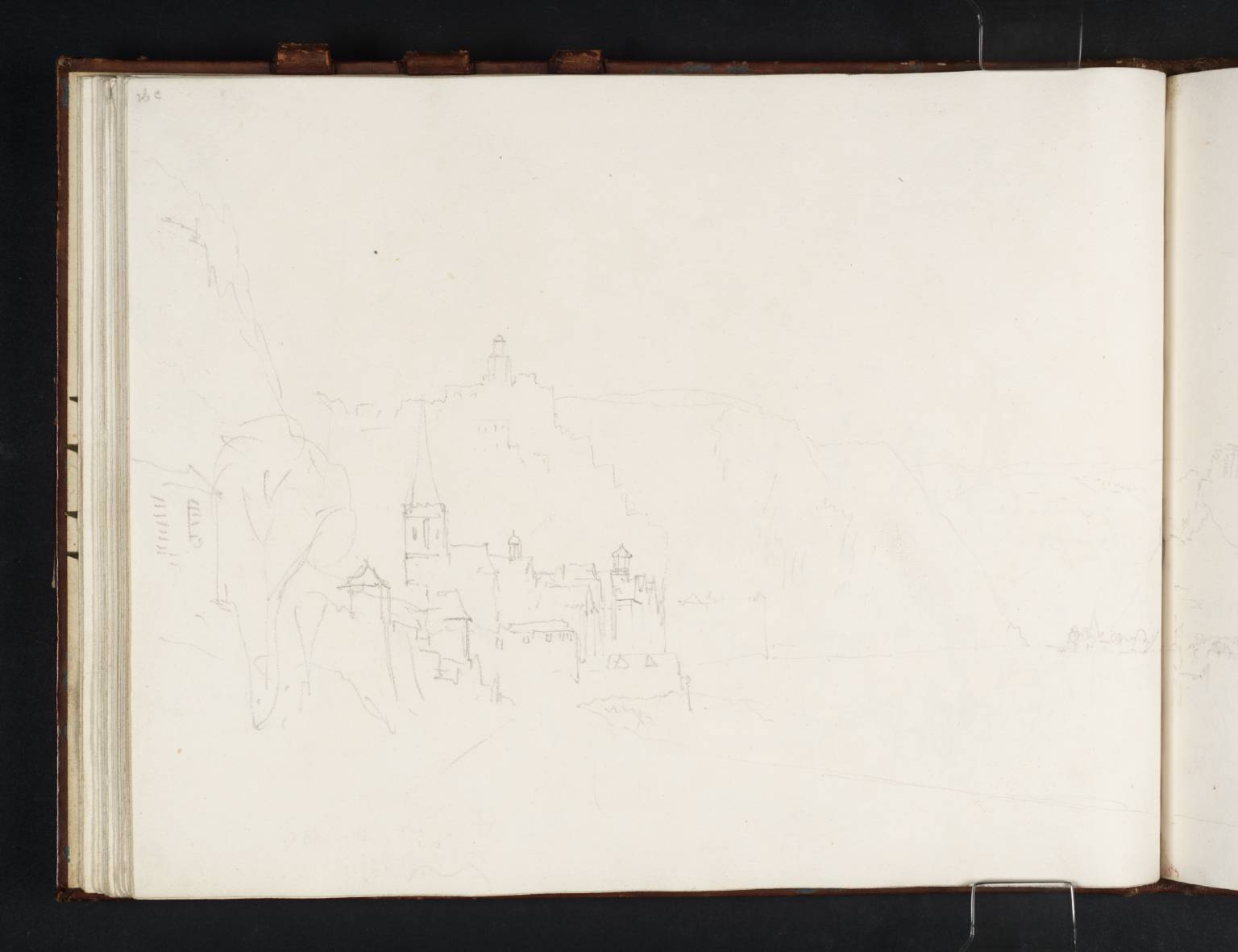 Burg Rheinfels and St Goar, Wellmich Church and Burg Maus, St Goarhausen and Burg Katz, Looking Downstream from the Riverside at St Goar, with a Fishing Boat in the Foreground
