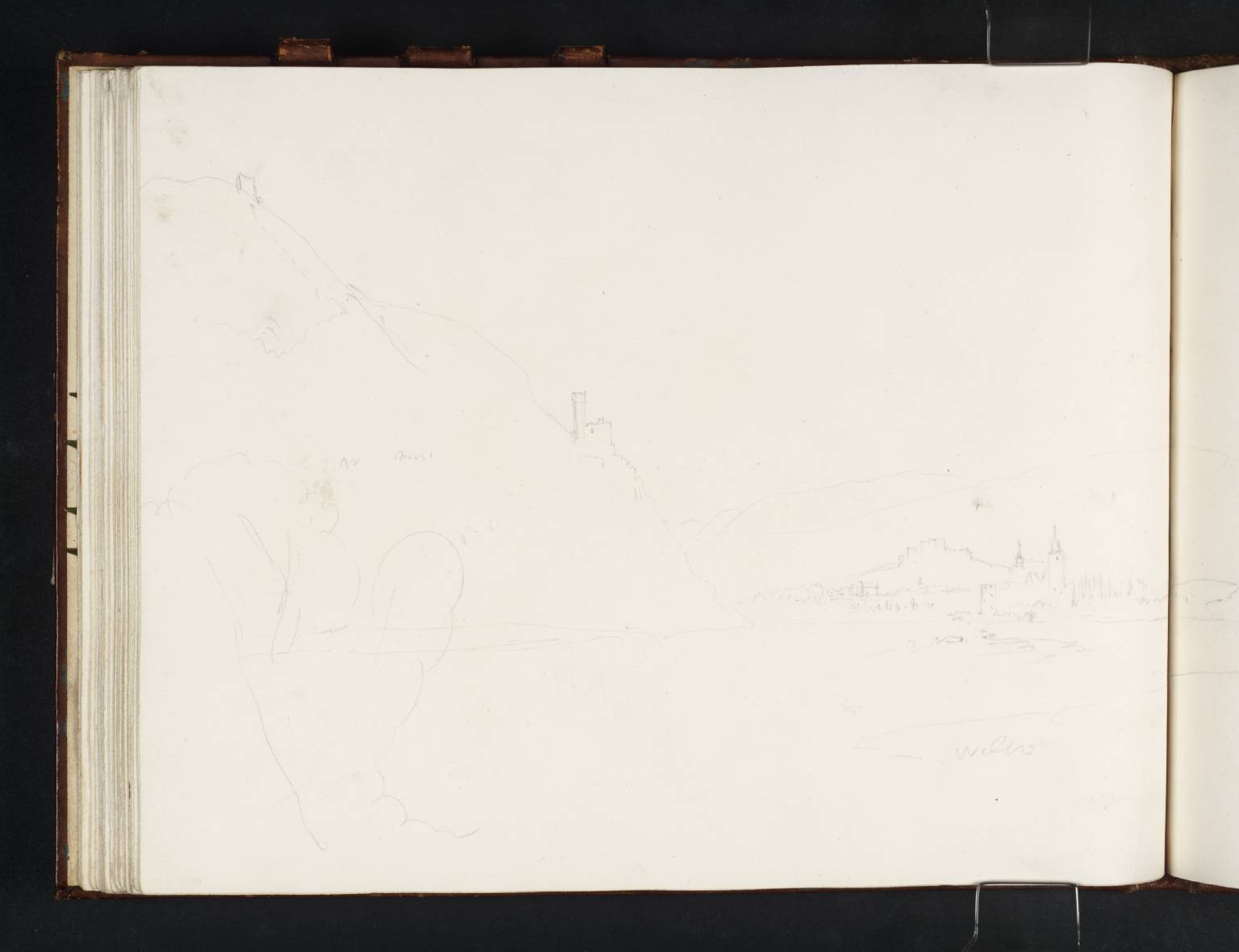 Burg Ehrenfels, the Mäuseturm, Bingen and Burg Klopp, Looking Upstream from the West Bank North of Bingen