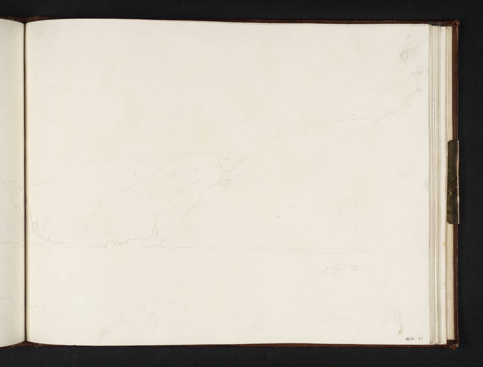 Burg Reichenstein and the Clemenskapelle (Centre) and Assmannshausen (Right), Looking Downstream from the West Bank North of Bingen, Figures Working on the Left