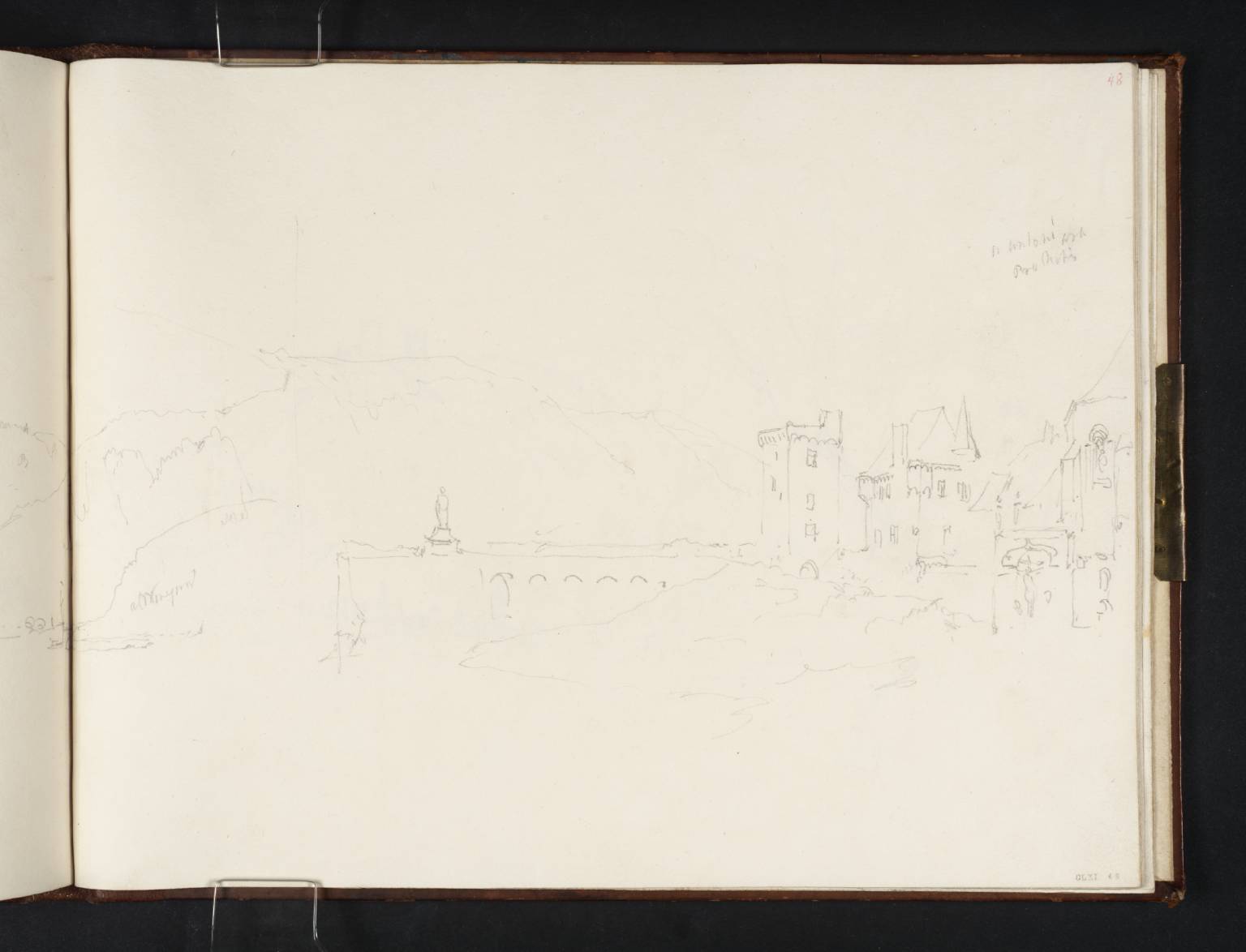 Boppard, Looking Upstream from the Riverside to the Mole, Sandtor, Ritter-Schwalbach Haus, Capuchin Church and Roadside Crucifix