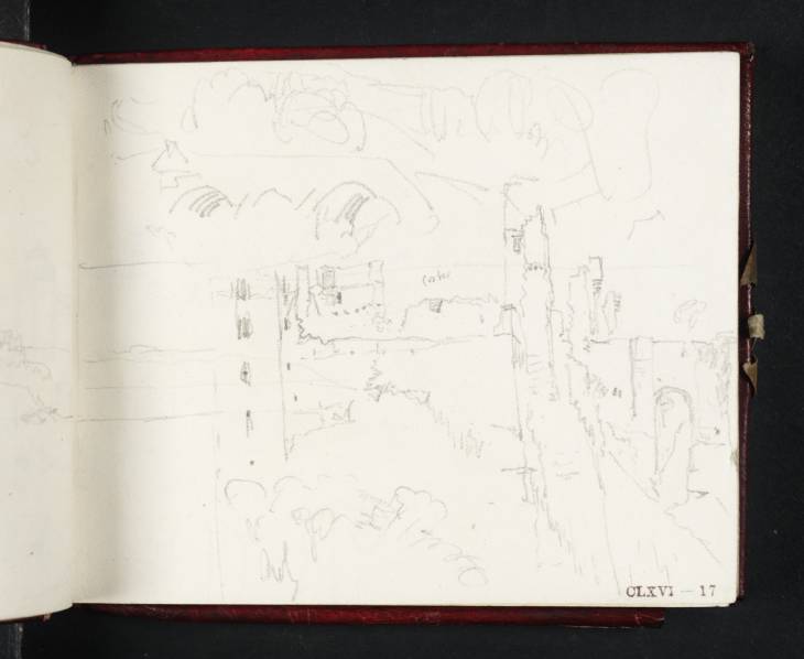 Joseph Mallord William Turner, ‘Two Sketches of Roslin Castle; and the Continuation of a Sketch of a Town’ 1818