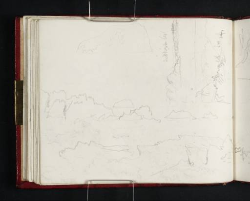 Joseph Mallord William Turner, ‘Rocks off the Coast of Dunbar; Duddingston Loch; ?Eyemouth’ 1818