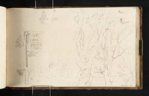 Joseph Mallord William Turner, ‘East Entrance of Linlithgow Palace, St Michael's Church and Linlithgow Palace; Trees’ 1818