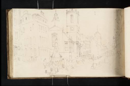 Joseph Mallord William Turner, ‘High Street, Looking West, with Tron Kirk and St Giles's’ 1818