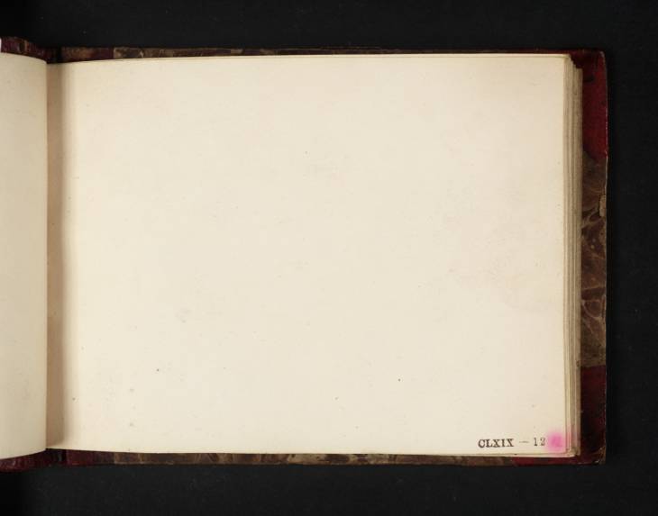 Joseph Mallord William Turner, ‘Blank’ c.1819 (Blank right-hand page of sketchbook)