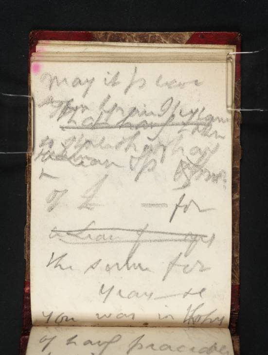 Joseph Mallord William Turner, ‘Inscription by Turner: Draft of a Note Concerning a Property Dispute’ c.1819