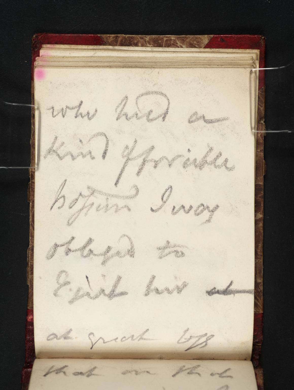 Inscription by Turner: Draft of a Note Concerning a Property Dispute