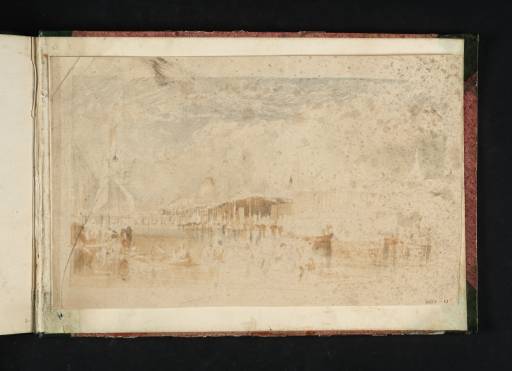Joseph Mallord William Turner, ‘The Pool of London, Looking Towards London Bridge’ c.1820 (Inside back cover of sketchbook)