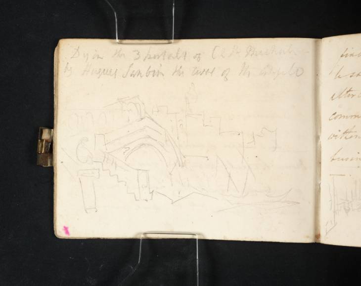 Joseph Mallord William Turner, ‘Ponte di Rialto, Venice; and Notes by Turner on the Church of Saint-Michel, Dijon’ 1819