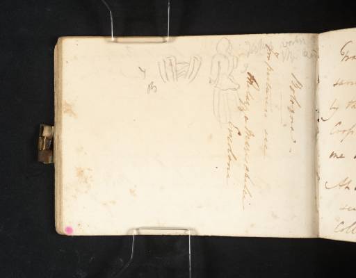 Joseph Mallord William Turner, ‘Sketch of the Back of a Woman by Turner; and Notes by James Hakewill on Travelling in Italy’ 1819