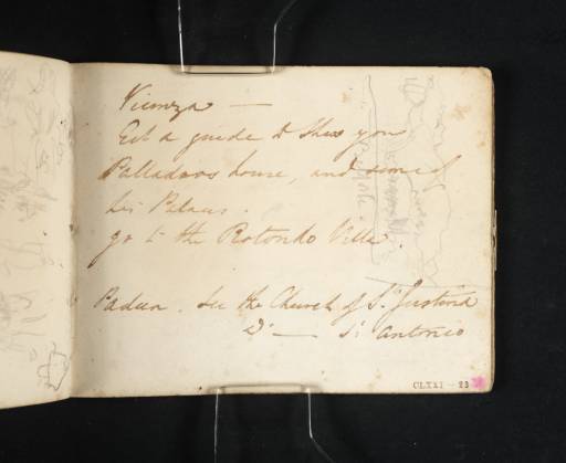 Joseph Mallord William Turner, ‘Notes by James Hakewill on Travelling in Italy; and a Sketch of Belforte del Chienti by Turner’ 1819