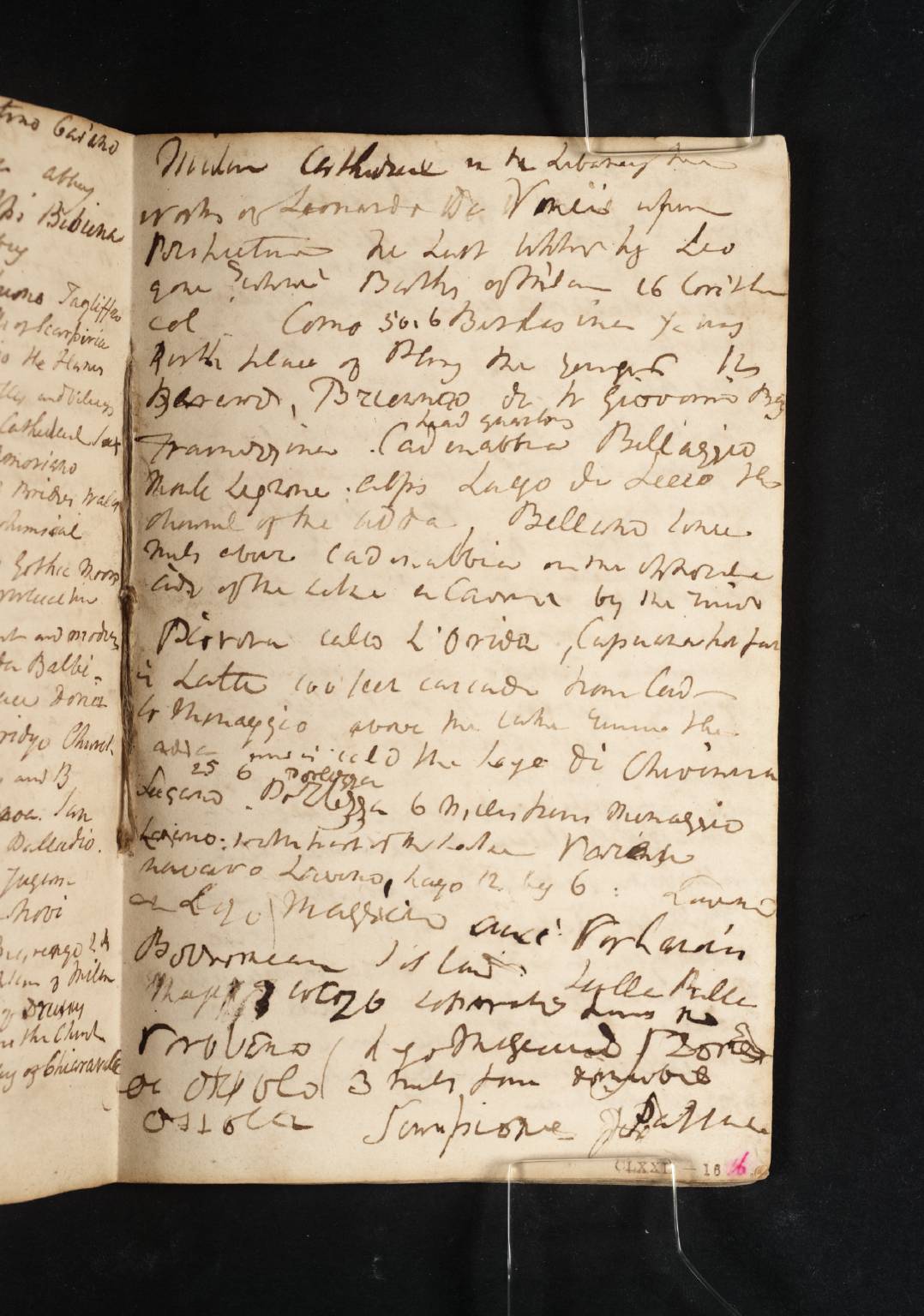 Notes by Turner from Eustace’s ‘A Classical Tour Through Italy’