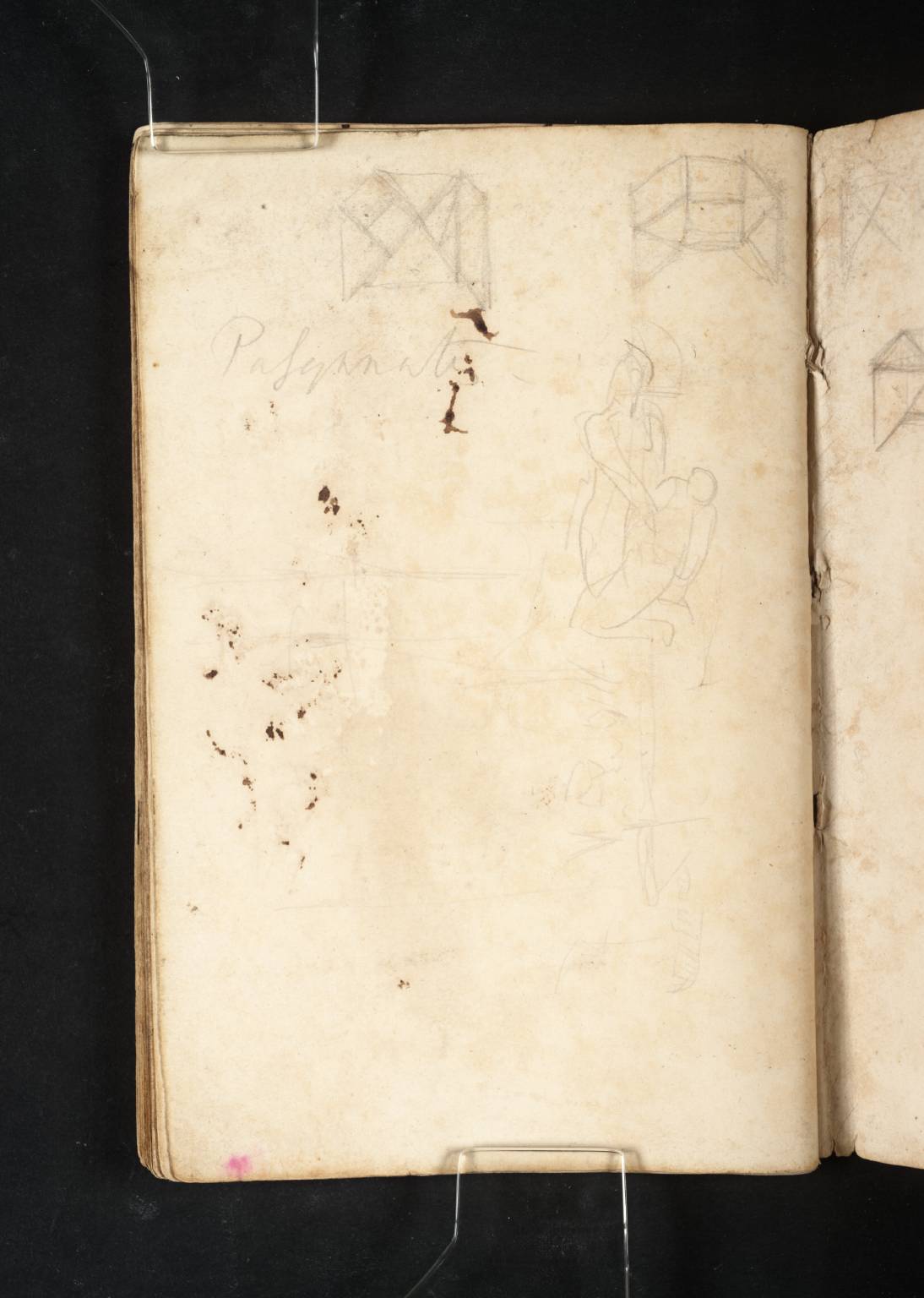 Study of ‘Menelaus with the Body of Petroclus’; and Sketch of Shipping