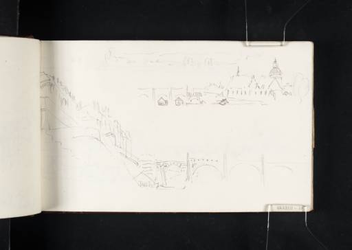 Joseph Mallord William Turner, ‘Three Sketches, Including Two Views of Chalon-sur-Saône’ 1819