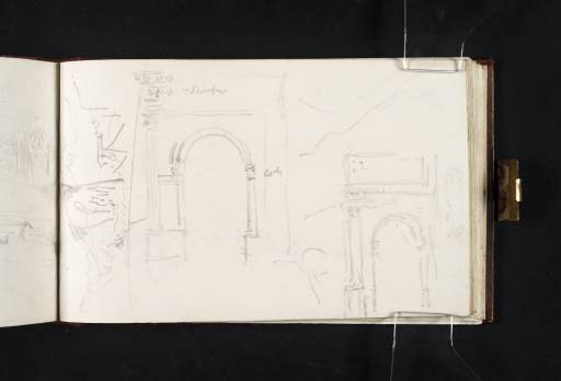 Joseph Mallord William Turner, ‘Three Sketches at Susa, Including Two Studies of the Arch of Augustus’ 1819