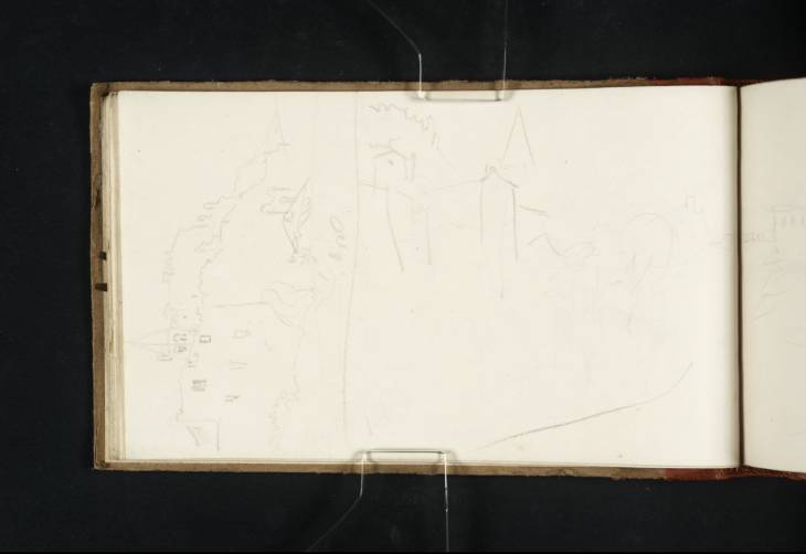 Joseph Mallord William Turner, ‘Two Sketches of Avigliana; including One with the Sacra di San Michele in the Distance’ 1819