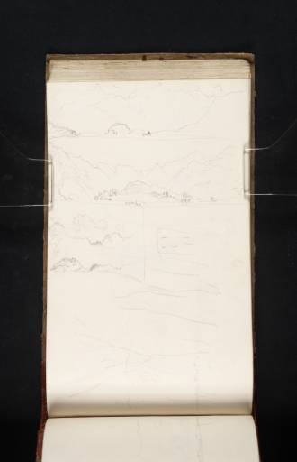 Joseph Mallord William Turner, ‘Three Sketches of Campo and the Balbianello Peninsula, Lake Como; and Part of a View of Como’ 1819