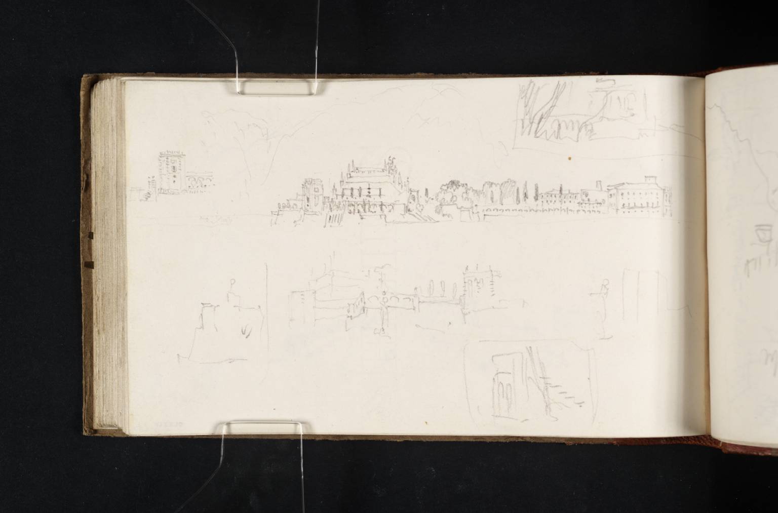 Sketches of Isola Bella from Lake Maggiore
