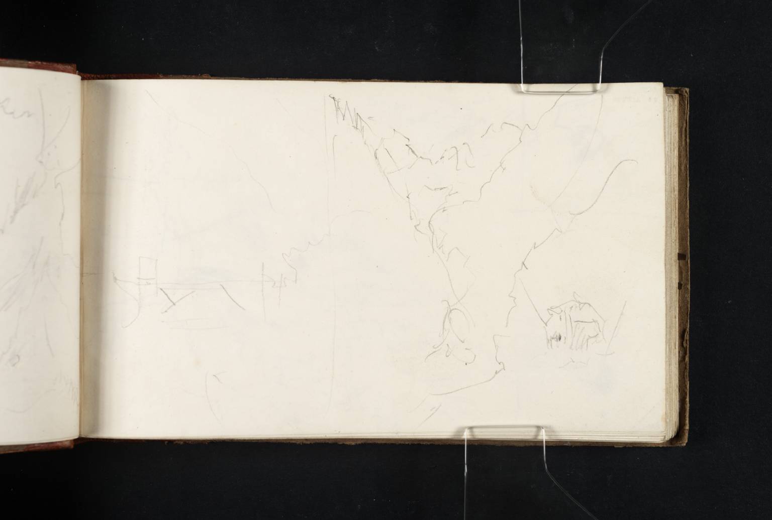 Study of Ponte Alto, near the Gallery of Gondo; and a View of the ?Gondo Ravine