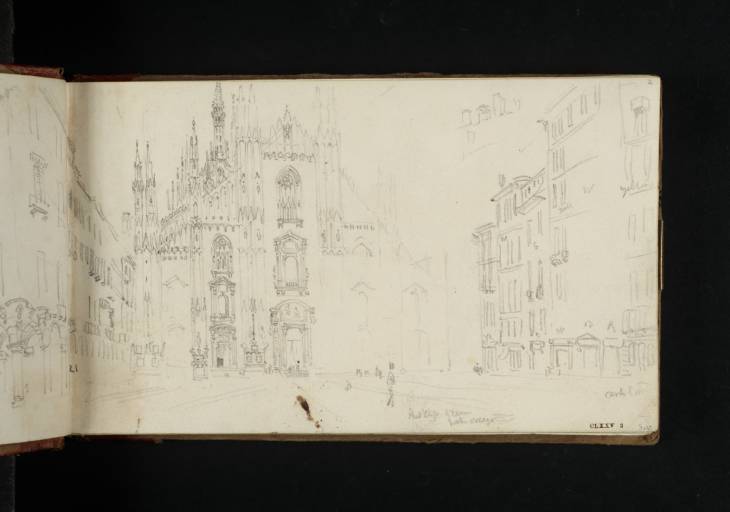 Joseph Mallord William Turner, ‘The West End of Milan Cathedral from the Piazza del Duomo’ 1819