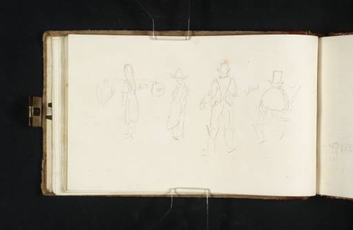 Joseph Mallord William Turner, ‘A Postilion or Vetturino, a Man in a Tall Hat and Two Women, Perhaps at Brescia’ 1819