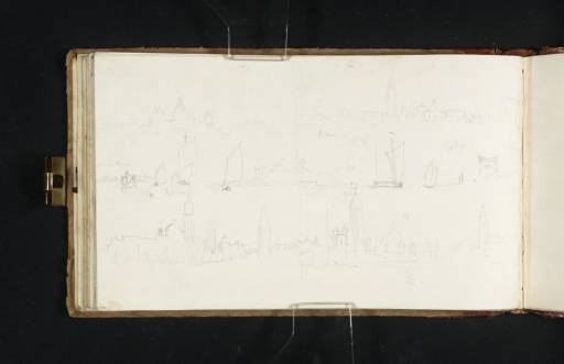Joseph Mallord William Turner, ‘Studies of Venice from the Bacino, Canale della Giudecca and Canale di San Marco, with the Setting Sun’ 1819