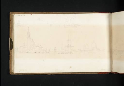Joseph Mallord William Turner, ‘Part of a Panoramic View from the Bacino, Venice: San Giorgio Maggiore, Santa Maria della Salute and the Dogana’ 1819