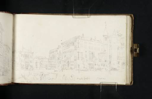 Joseph Mallord William Turner, ‘The South-West Bend of the Grand Canal, Venice, with the Ca' Rezzonico, Palazzi Balbi, Morolin, Grassi and Malipiero, and Church of San Samuele’ 1819