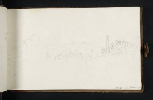 Joseph Mallord William Turner, ‘The Porta San Donato, Bologna, with the Torri Garisenda and Asinelli above the City Beyond’ 1819