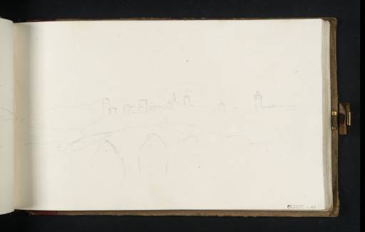 Joseph Mallord William Turner, ‘A Bridge and a Distant Town, ?between Bologna and Forlì, with Hills Beyond’ 1819