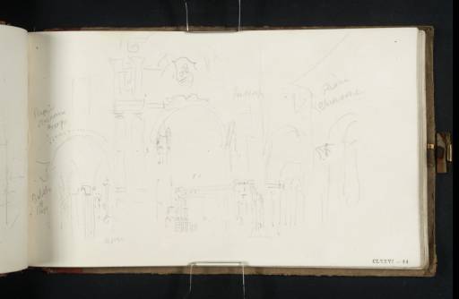 Joseph Mallord William Turner, ‘?Forlì: The Present-Day Piazza Aurelio Saffi through a Baroque Archway’ 1819