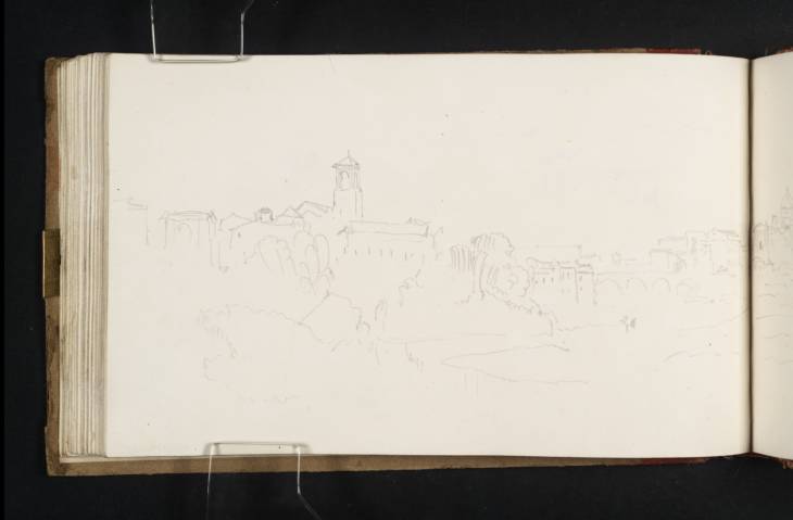 Joseph Mallord William Turner, ‘A Town above a River, Perhaps near Cesena or Rimini’ 1819