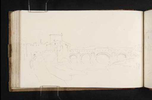 Joseph Mallord William Turner, ‘The Bridge of Augustus or Tiberius on the River Marecchia at Rimini’ 1819