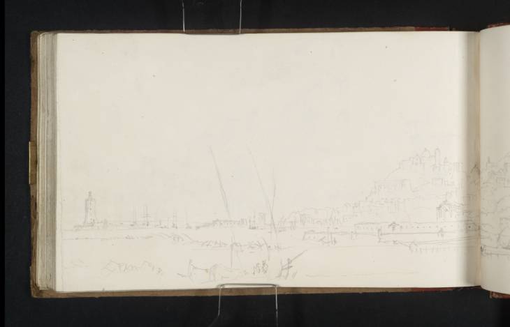 Joseph Mallord William Turner, ‘Ancona and its Harbour from South-West of the Lazzaretto’ 1819