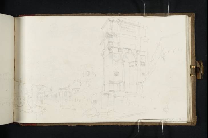 Joseph Mallord William Turner, ‘The Arch of Trajan, Arco Clementino and Lighthouse along the Pier at Ancona’ 1819 Joseph Mallord William Turner, ‘The Arch of Trajan, Arco Clementino and Lighthouse along the Pier at Ancona’ 1819