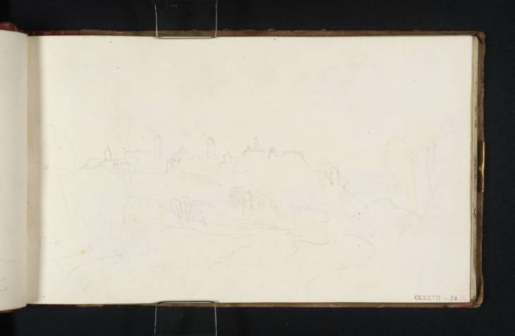 Joseph Mallord William Turner, ‘Distant View of Tolentino from the River Chienti’ 1819